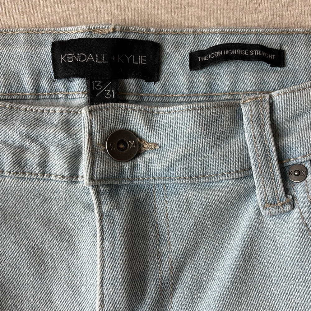 Light Blue Distressed Jeans - Picture 2 of 4